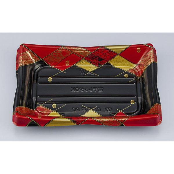 シーピー化成 どんぶり容器 BF華丼90 菱絵赤本体(N) 074719000B135 1ケース(900個(50個×18))（直送品）