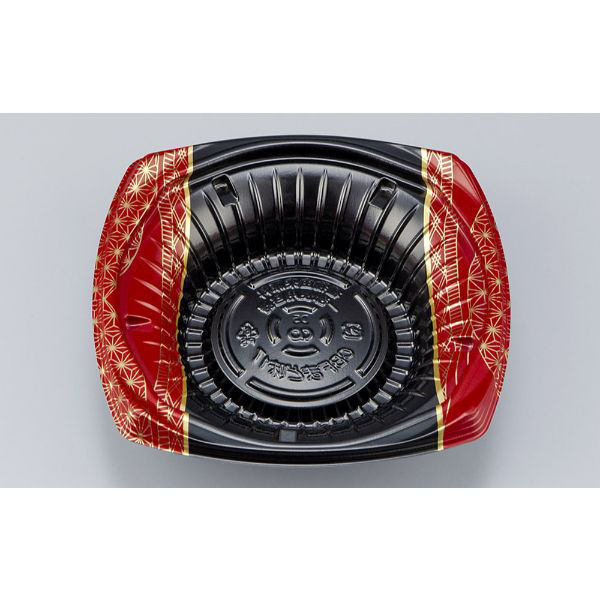 シーピー化成 どんぶり容器 CBFまど味17 いづつ赤 本体 0A00117002505 1ケース(900個(50個×18))（直送品）