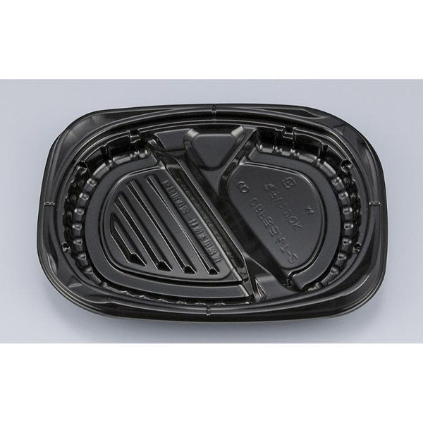 シーピー化成 弁当容器 CBFまろん7-2 黒本体 0A02107020525 1ケース(600個(50個×12))（直送品）
