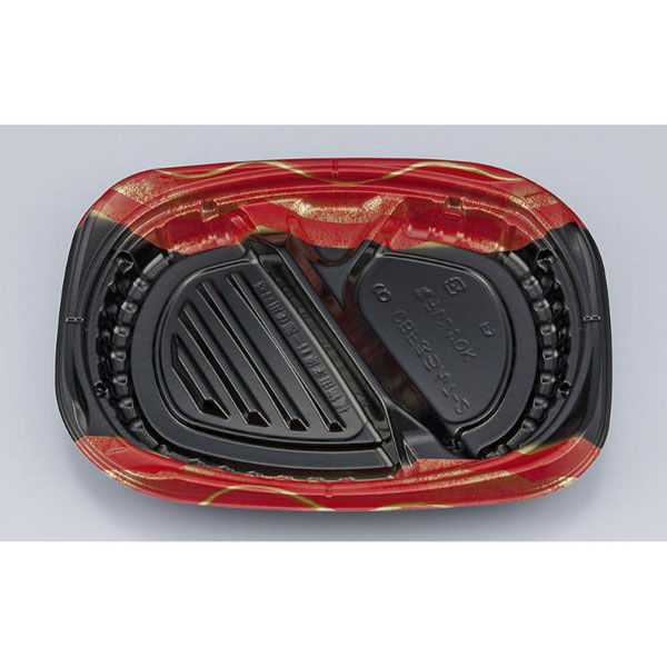 シーピー化成 弁当容器 CBFまろん7-2 光重赤本体 0A0210702B065 1ケース(600個(50個×12))（直送品）