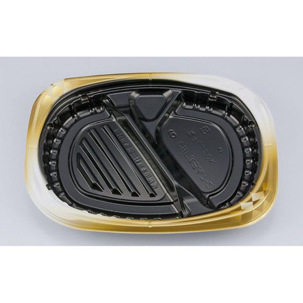 シーピー化成 弁当容器 CBFまろん7-2 ゴルトBW本体 0A0210702B085 1ケース(600個(50個×12))（直送品）