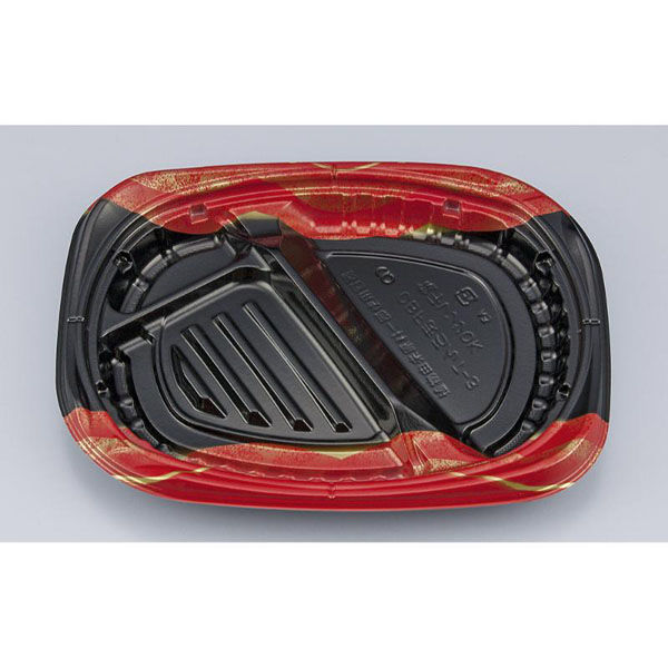 シーピー化成 弁当容器 CBFまろん7-3 光重赤本体 0A0210703B065 1ケース(600個(50個×12))（直送品）