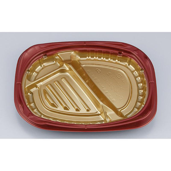 シーピー化成 弁当容器 CBFまろん7-3 GR本体 0A0210703B075 1ケース(600個(50個×12))（直送品）