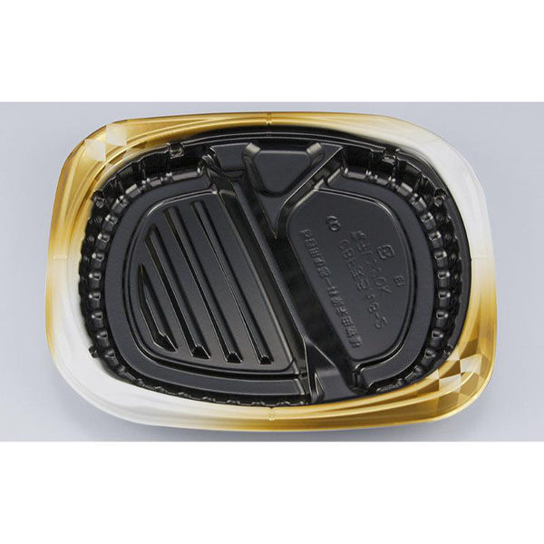 シーピー化成 弁当容器 CBFまろん8-2 ゴルトBW本体 0A0210802B085 1ケース(400個(50個×8))（直送品）