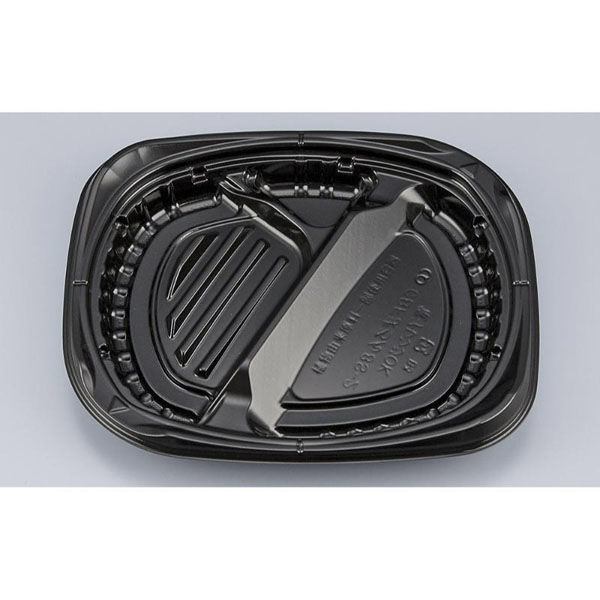シーピー化成 弁当容器 CBFまろん8S-2 黒本体 0A02108520525 1ケース(600個(50個×12))（直送品）