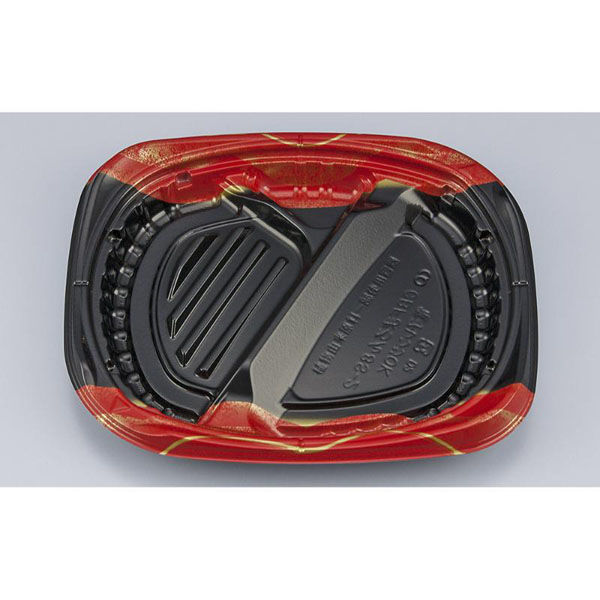 シーピー化成 弁当容器 CBFまろん8S-2 光重赤本体 0A0210852B065 1ケース(600個(50個×12))（直送品）