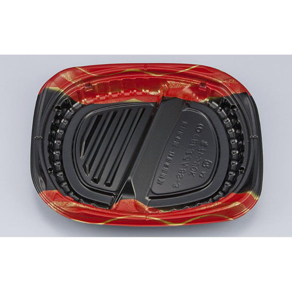 シーピー化成 弁当容器 CBFまろん8S-3 光重赤本体 0A0210853B065 1ケース(600個(50個×12))（直送品）