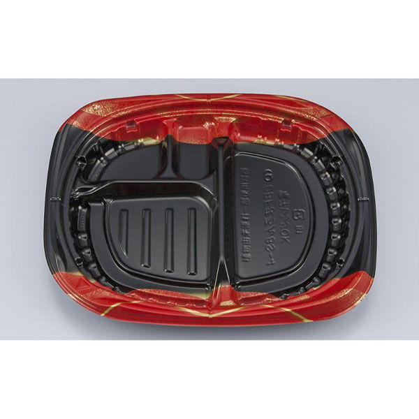 シーピー化成 弁当容器 CBFまろん8S-4 光重赤本体 0A0210854B065 1ケース(600個(50個×12))（直送品）