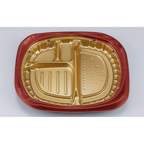 シーピー化成 弁当容器 CBFまろん8S-4 GR本体 0A0210854B075 1ケース(600個(50個×12))（直送品）