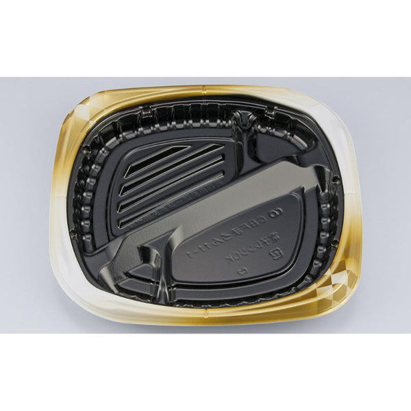 シーピー化成 弁当容器 CBFまろん11-1 ゴルトBW本体 0A0211101B085 1ケース(400個(50個×8))（直送品）