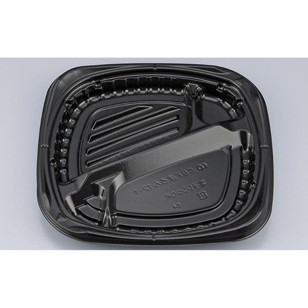 シーピー化成 弁当容器 CBFまろん12-1 黒本体 0A02112010525 1ケース(400個(50個×8))（直送品）