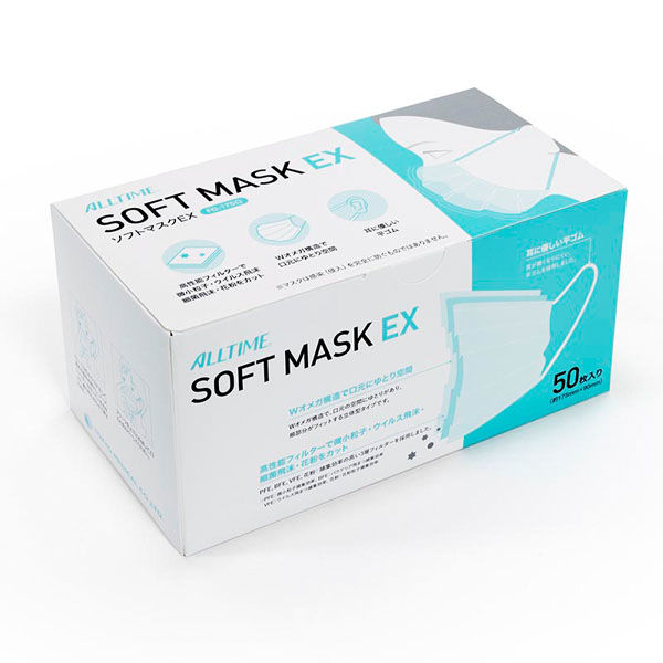 東京メディカル サージカルマスク ソフトマスクEX FG-175Ω 1510251 1ケース(2000個(40個×50))（直送品）