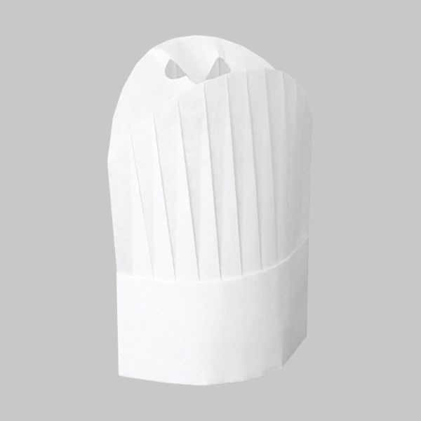 調理用帽子 オーバルシェフハット(浅)250 187905 1ケース(240個(60個×4))（直送品）