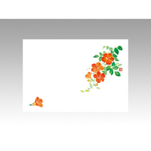 カミイソ産商 テーブルマット 尺3寸 No.295 のうぜんかずら 192270 1袋(100個)（直送品）