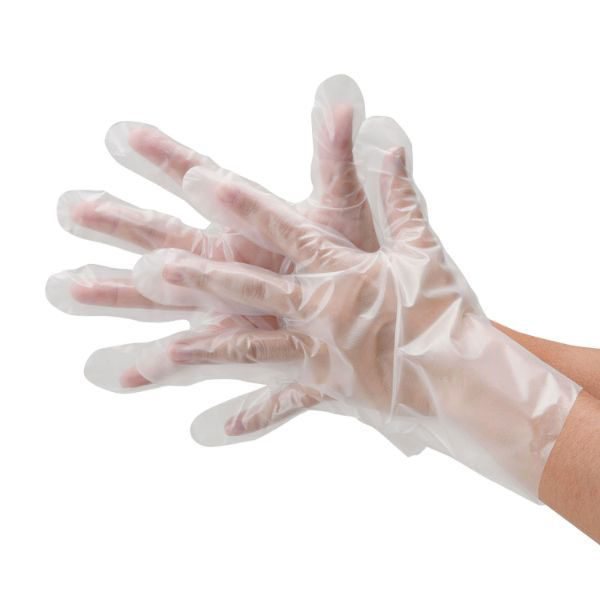 川西工業 ポリ手袋 2014 ポリエチレン手袋 フィットタイプ外エンボス クリア M 100枚入 1ケース(60個)（直送品）