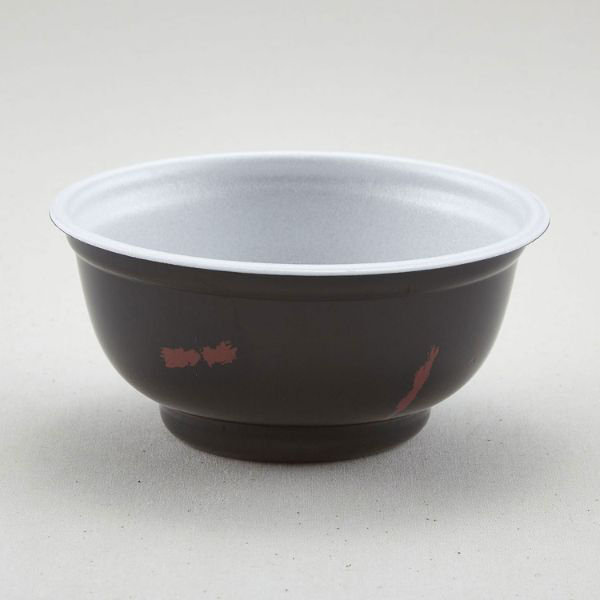 青葉紙業 どんぶり容器 D-3 うるし 本体 205403 1ケース(600個(50個×12))（直送品）