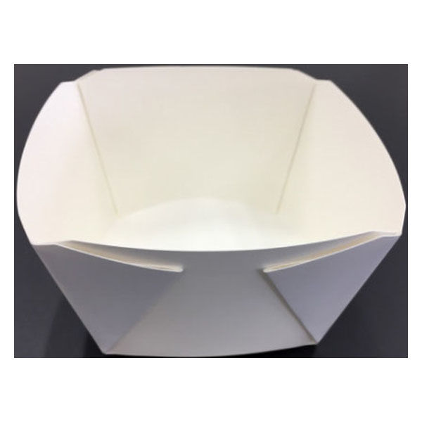 東罐興業 弁当容器 K-L 正方形紙 ホワイト トレー 210701 1ケース(600個(50個×12))（直送品）