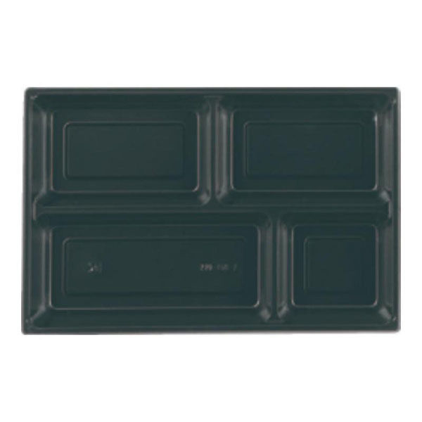 アヅミ産業 270-180-2 (黒) 4ツ仕切 270-180-2BK 1ケース(600個(50個×12))（直送品）