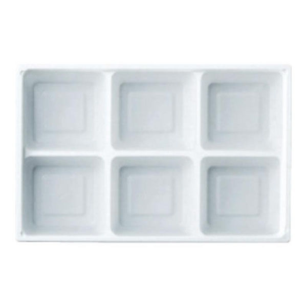 アヅミ産業 270-180-1 (白) 6ツ仕切 270-180-1WH 1ケース(600個(50個×12))（直送品）