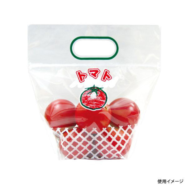 精工 チャック付き袋 トマト3 チャック付スタンド Vシール 3000027300 1ケース(2000個(100個×20))（直送品）