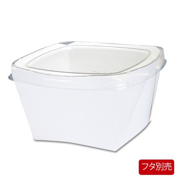 京王 惣菜容器 K-L 正方形 (白無地) 30921501210 1ケース(600個(50個×12))（直送品）