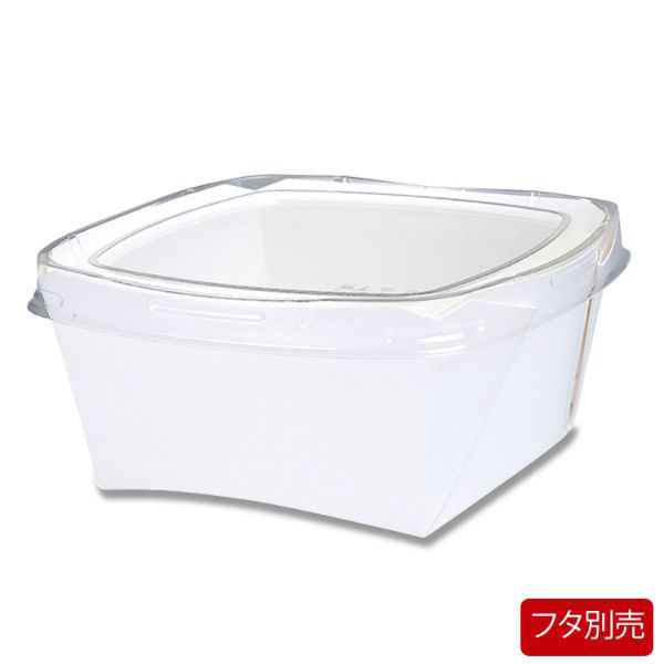 京王 惣菜容器 K-M 正方形 (白無地) 30921501110 1ケース(600個(50個×12))（直送品）