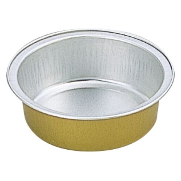 東洋アルミエコープロダクツ スープ容器 3080NG 80cc丸型ゴールド 1ケース(3000個(150個×20))（直送品）