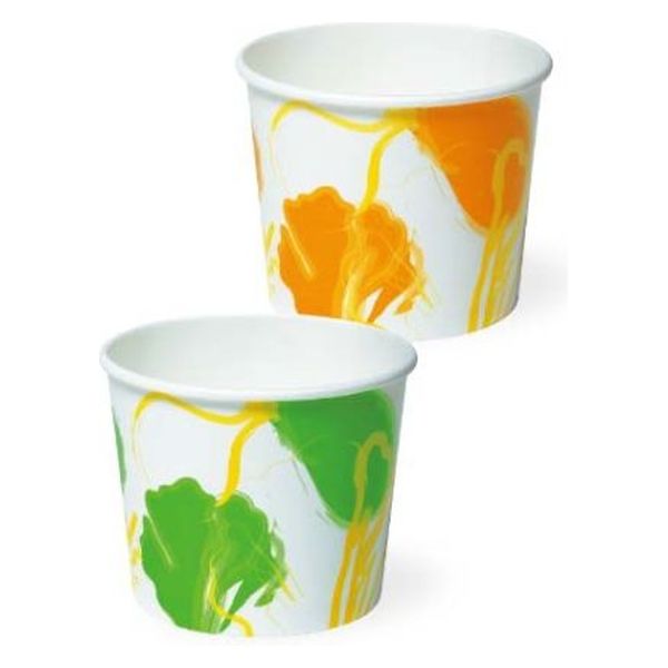 東罐興業 紙カップ カップ PC-395 デリカラインアソート2 両面PE 31-413-106 1ケース(1000個(40個×25))（直送品）