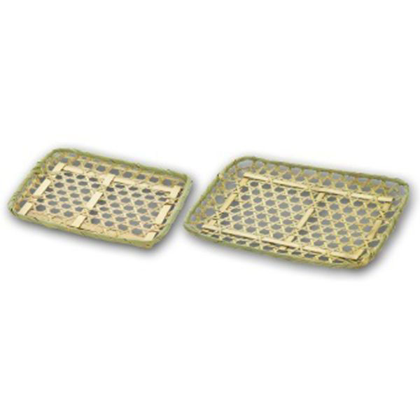 アサヒグリーン 竹かご 竹トレー(M) 3702 1ケース(300個)（直送品）