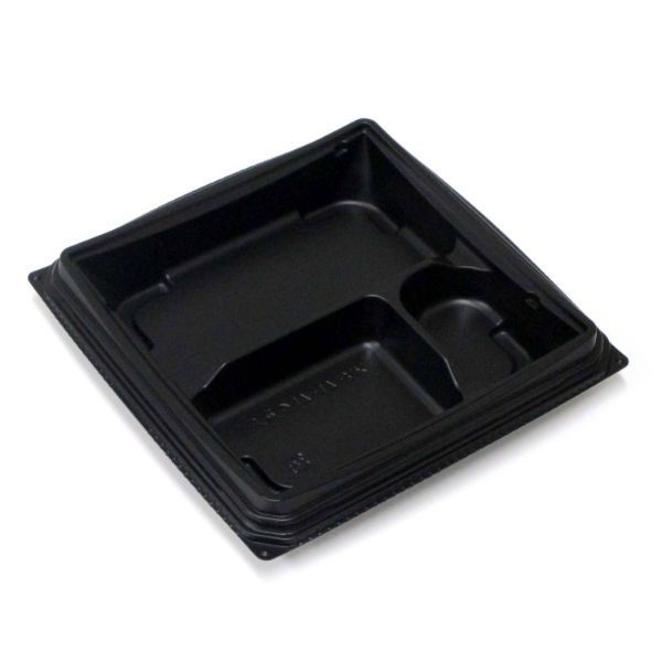 デンカポリマー 軽食容器 ゴゼン17-17-AK本体 黒 39783 1ケース(600個(50個×12))（直送品）