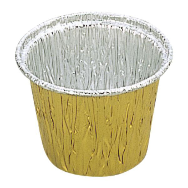 スープ容器 407NGホイルコンテナ 7cmカップ型 ゴールド 407NG 1ケース(2000個(200個×10))（直送品）
