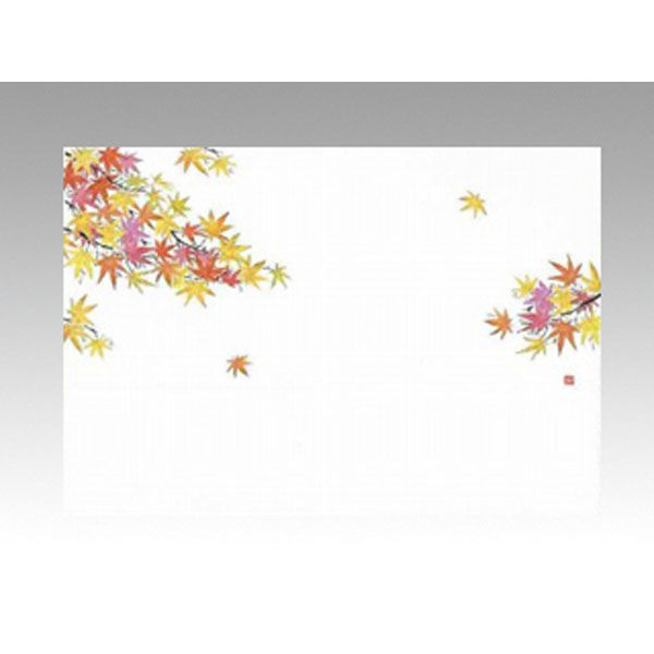カミイソ産商 テーブルマット 尺3寸 No.407 紅葉 475295 1袋(100個)（直送品）