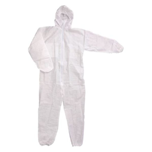 川西工業 ディスポ白衣 7016 不織布つなぎ服 SMS(撥水透湿タイプ)M 4906554701621 1ケース(30個)（直送品）