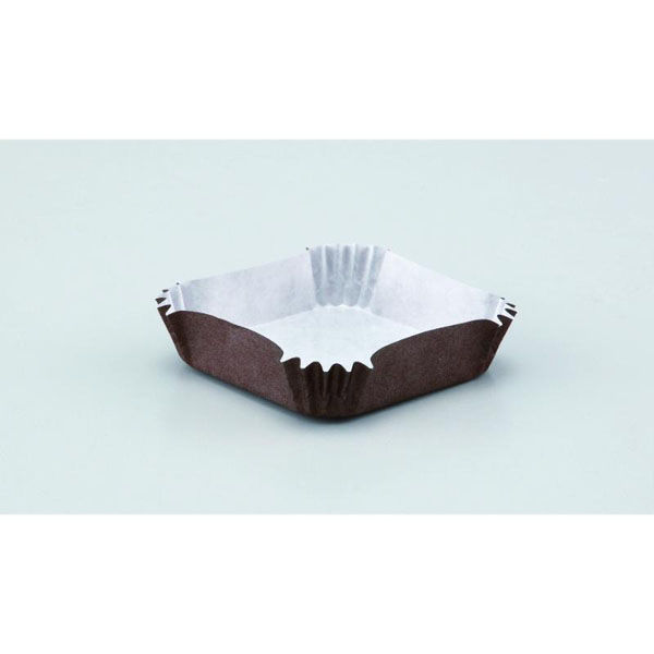 ベーキングカップ 純白ペット 角型 茶ベタ 角 78×78×20H 5139924 1ケース(6000個(300個×20))（直送品）