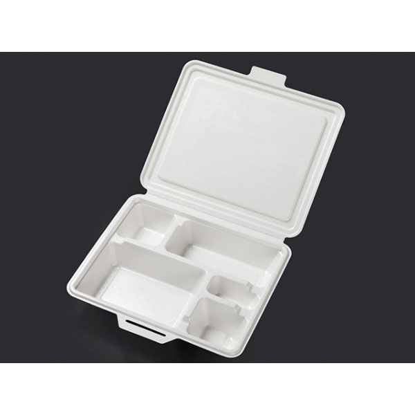 ケーピープラテック 弁当容器 ランチボックス KM-56 ホワイト 54875 1袋(25個)（直送品）