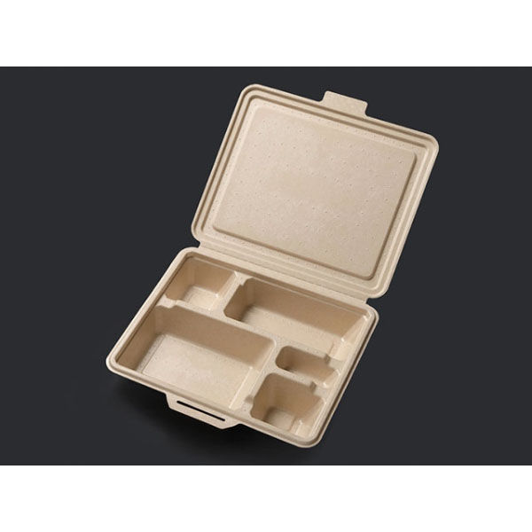 ケーピープラテック 弁当容器 ランチボックス KM-56 ナチュラル 54876 1袋(25個)（直送品）