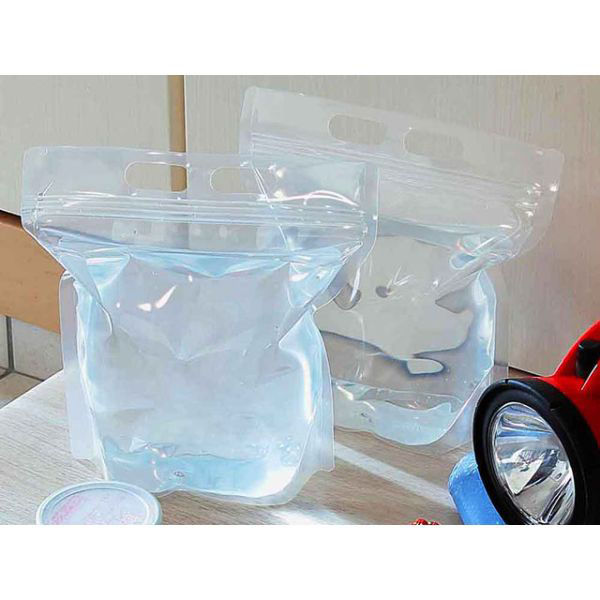 生産日本社 【防災】避難セット スタンドウォーターバッグ 2L 外装付 622669 1ケース(100個)（直送品）