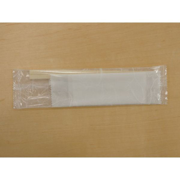 コンドル産業 割箸 6寸アスペン スリムおしぼりセット 白 650005 1ケース(1000個)（直送品）