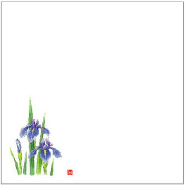 カミイソ産商 敷紙 耐油天紙 4寸 No.0052 しょうぶ 70000052 1袋(100個)（直送品）