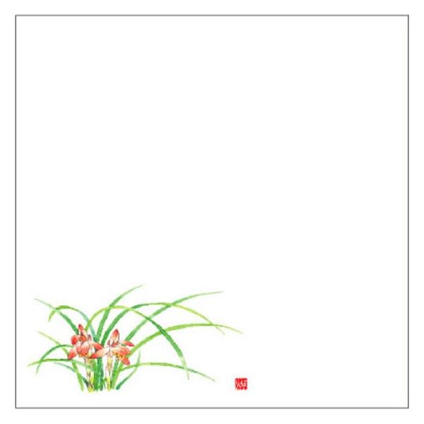 カミイソ産商 敷紙 耐油天紙 5寸 No.0061 春蘭 70000061 1袋(100個)（直送品）