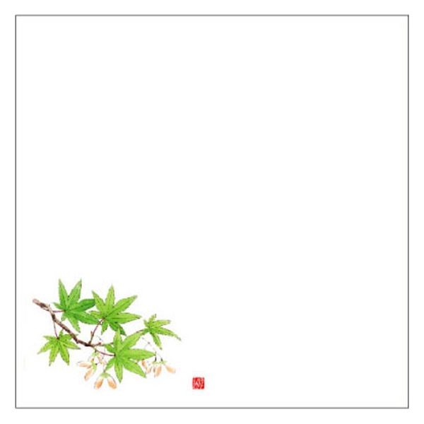 カミイソ産商 敷紙 耐油天紙 5寸 No.0063 青もみじ 70000063 1袋(100個)（直送品）