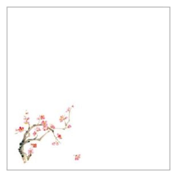 カミイソ産商 敷紙 和紙4寸懐紙 No.6230 梅 70016230 1袋(100個)（直送品）