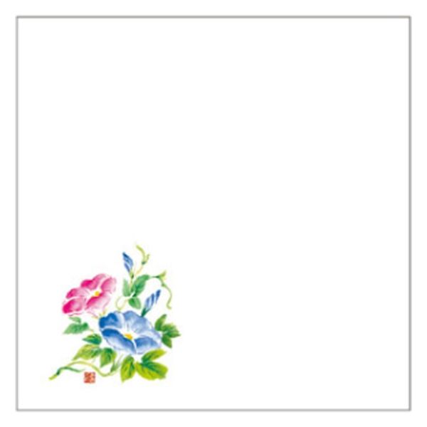 カミイソ産商 敷紙 和紙4寸懐紙 No.6234 朝顔 70016234 1袋(100個)（直送品）