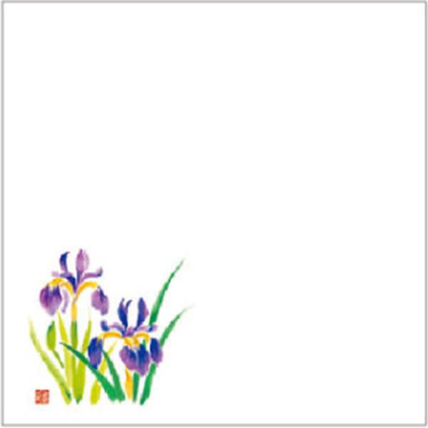 カミイソ産商 敷紙 和紙4寸懐紙 No.6268 あやめ 70016268 1袋(100個)（直送品）