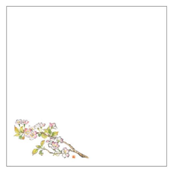 カミイソ産商 敷紙 和紙5寸懐紙 No.7207 山桜 70027207 1袋(100個)（直送品）