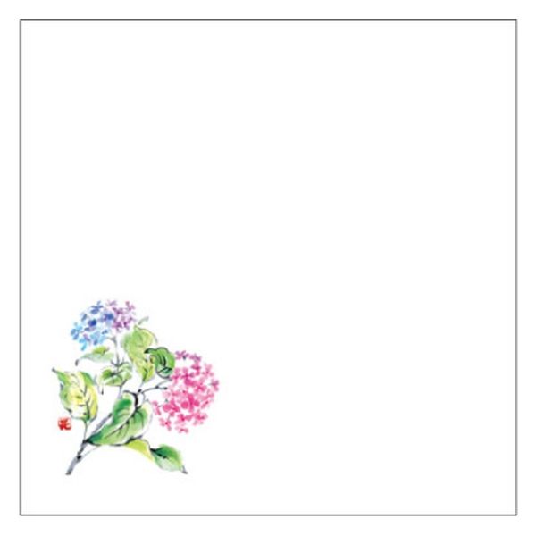 カミイソ産商 敷紙 和紙5寸懐紙 No.7220 あじさい 70027220 1袋(100個)（直送品）