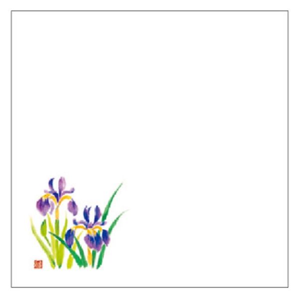 カミイソ産商 敷紙 和紙5寸懐紙 No.7268 あやめ 70027268 1袋(100個)（直送品）