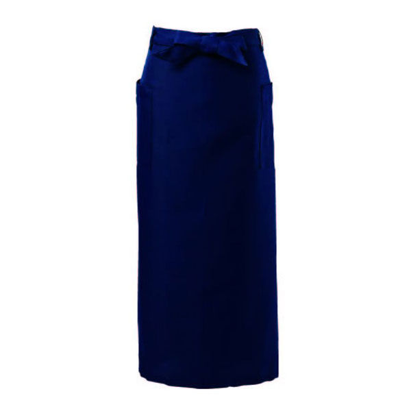 サンユニフォーム ロングエプロン ロングエプロン(ネイビー)F 701-S711-3 1点（直送品）