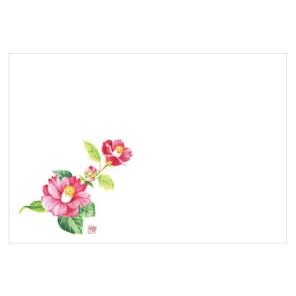 カミイソ産商 テーブルマット 上質-No.125 紅椿 70200125 1袋(100個)（直送品）