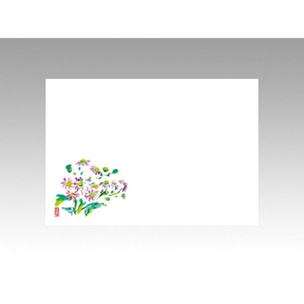 カミイソ産商 テーブルマット 尺3寸 No.214 野菊 72000214 1袋(100個)（直送品）